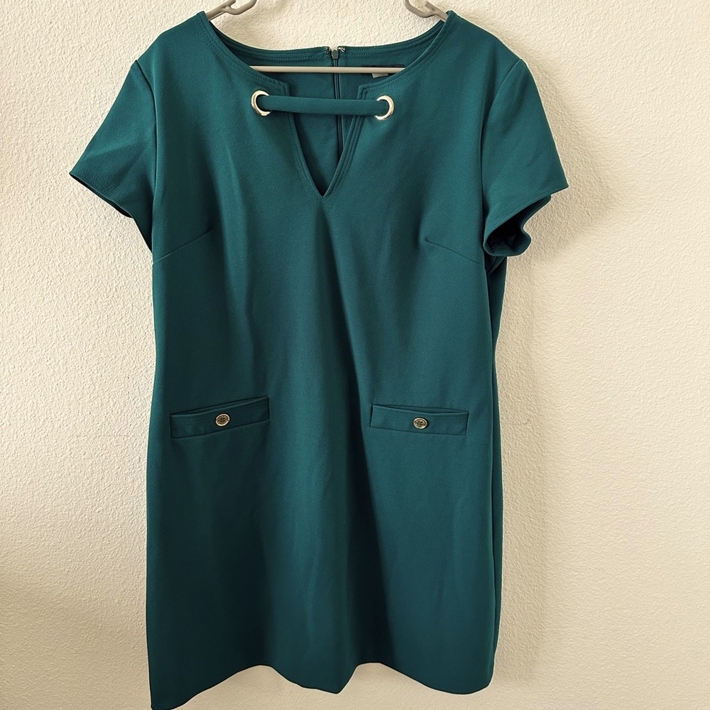 Women’s Hilfiger dress.  Dark green.  Size 16.